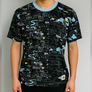 Solana Hills Black Blue Tee NWT Size Medium